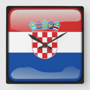 Horloge Carrée Flag of Croatia