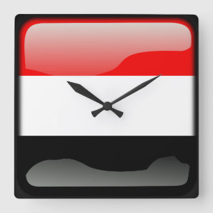 Horloge Carrée Flag of Iraq
