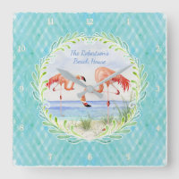 Flamingo Beach Ocean Sand Shore Aqua Blue