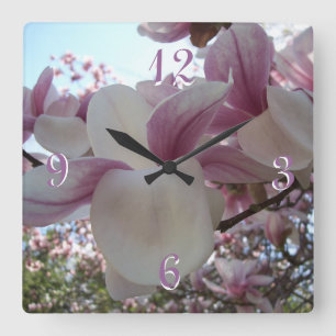 Horloge Carrée Fleur de cerise