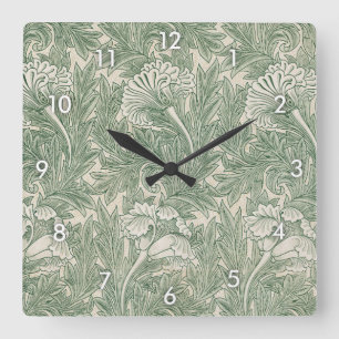 Horloge Carrée Flower Pattern, William Morris