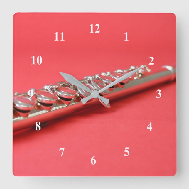 Horloge Carrée Fluide élève musique rose wowind (Recto)