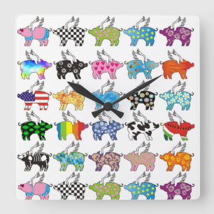 Horloge Carrée flying pick