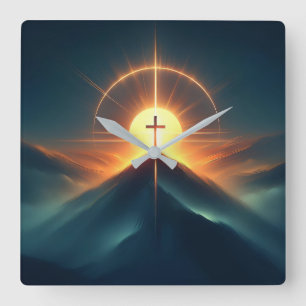 Horloge Carrée Foi intemporelle