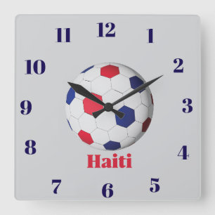 Horloge Carrée Football Haïti