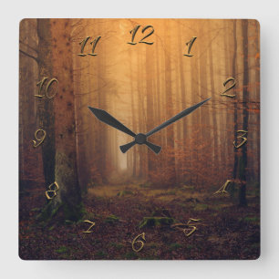 Horloge Carrée Forêt
