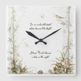 Horloge Carrée Forêt enchantée Ethereal