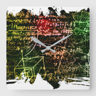 Horloge Carrée Formules dans l'espace mathématique