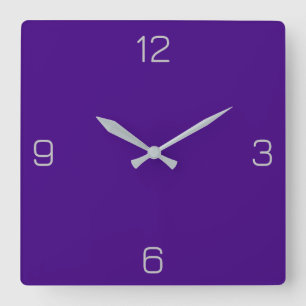 Horloge Carrée Forte Violet 400080 Couleur - Ajouter une option d