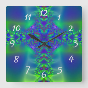 Horloge Carrée Fractal