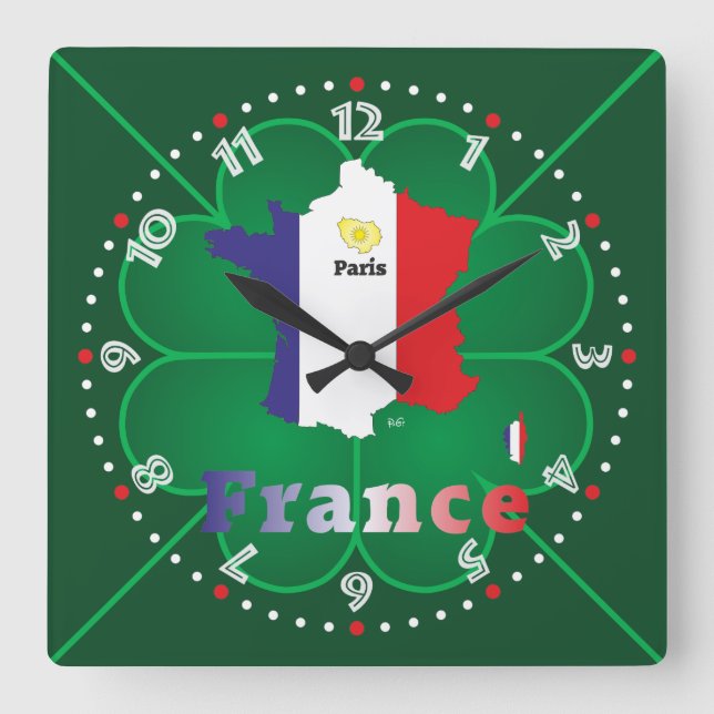 Horloge Carrée France (Recto)