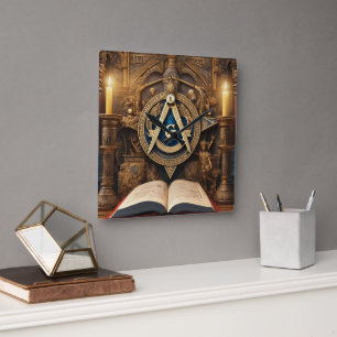 Horloge Carrée Freemason
