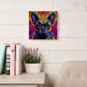 Horloge Carrée Frenchie Fun Anniversaire Fantastique