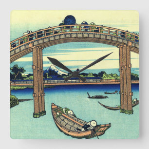 Horloge Carrée Fuji vu par le pont de Mannen chez Fukagawa