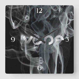 Horloge Carrée Fumée noire Vape