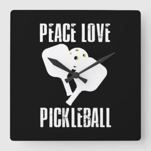 Horloge Carrée Funny Pickleball