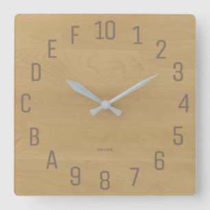 Horloge Carrée Geek d'hexadécimal de Bouleau-Regard