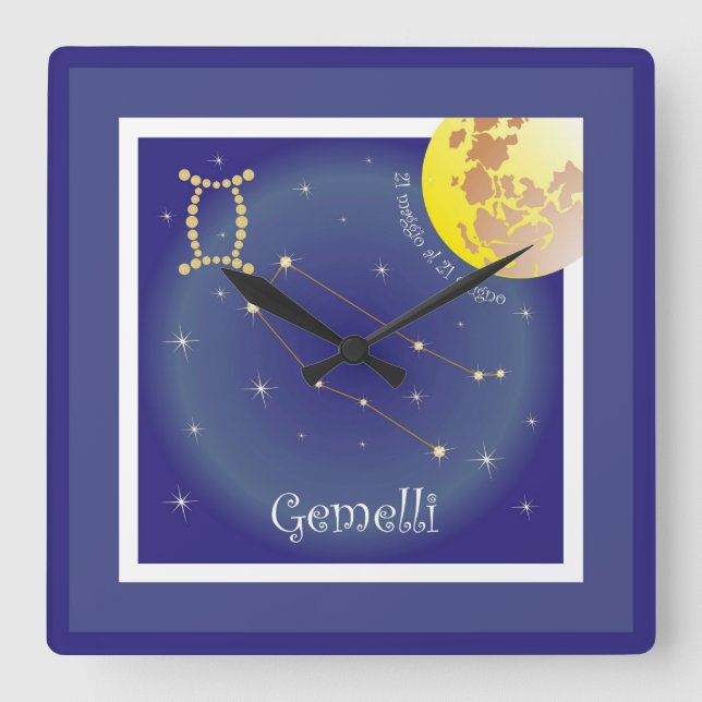 Horloge Carrée Gemelli 21 maggio al 21 giugno (Recto)