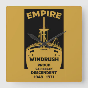 Horloge Carrée Génération Windrush Historique noir