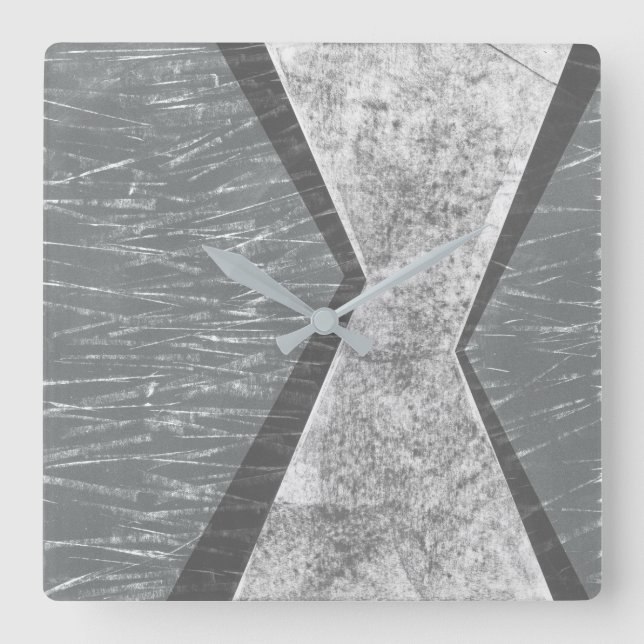 Horloge Carrée Géométrie orchestrée IV (Recto)