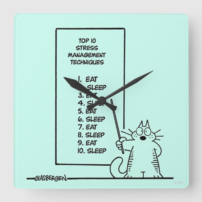 Horloge Carrée Gestion du temps (Recto)