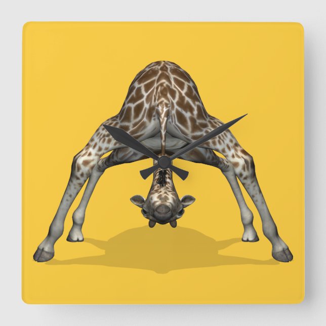 Horloge Carrée Girafe flexible (Recto)