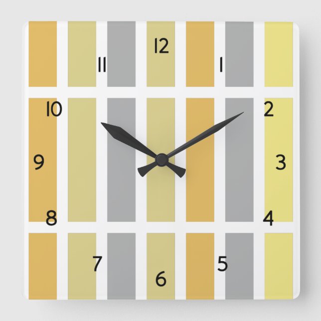 Horloge Carrée Gold Silver Bronze Metal Hues (Recto)