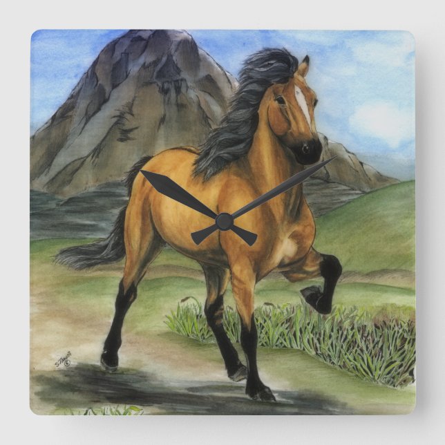 Horloge Carrée Golden Tolt (Recto)