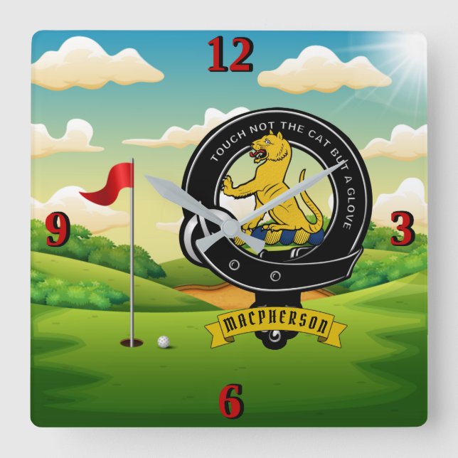 Horloge Carrée Golf MacPherson (Recto)