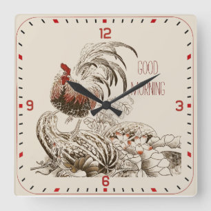 Horloge Carrée Good morning