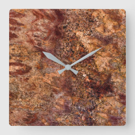 Horloge Carrée Granite Stone Pattern