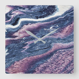 Horloge Carrée Granite Stone Pattern