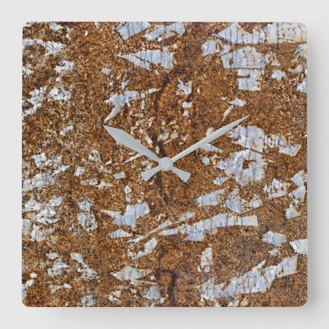 Horloge Carrée Granite Stone Pattern (Recto)