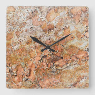 Horloge Carrée Granite Stone Pattern Acrylic Wall Clock