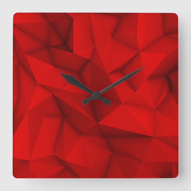 Horloge Carrée Graphique d'Arrière - plan Cool futuriste Abstrait (Recto)