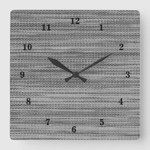 Horloge Carrée Gray Fabric