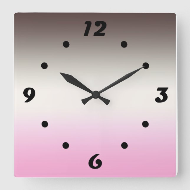 Horloge Carrée Gray rose ombre (Recto)
