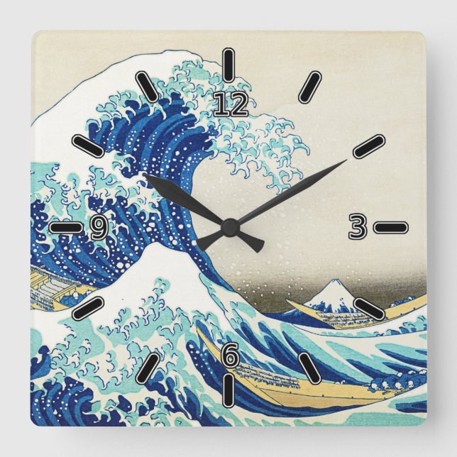Horloge Carrée Great Wave Off Shore of Kanagawa (Recto)