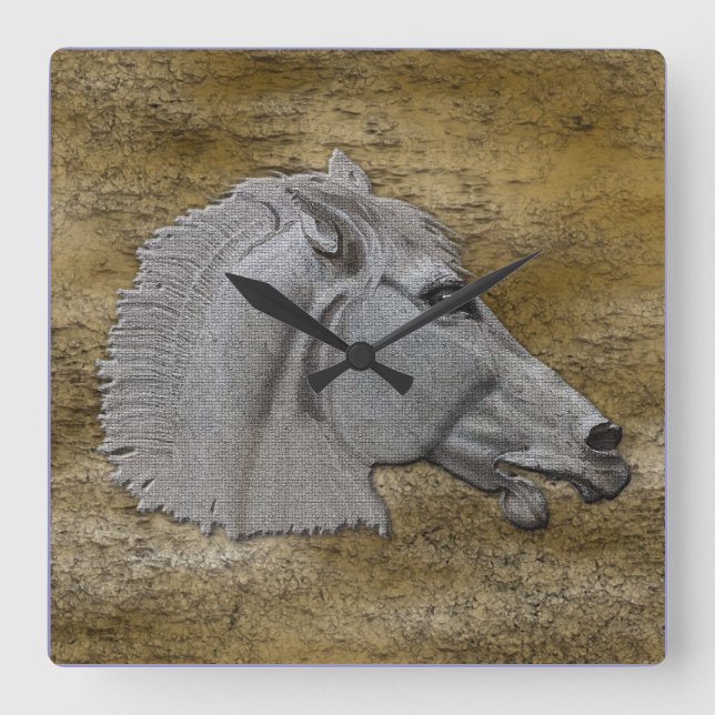 Horloge Carrée Greek Mythology Classical Horse (Recto)
