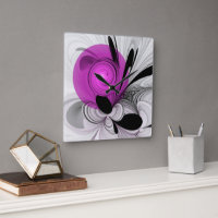 Gris Noir Abstrait Avec Art Fractal Magenta