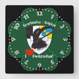 Horloge Carrée Grischun Grigioni Schweiz Svizra