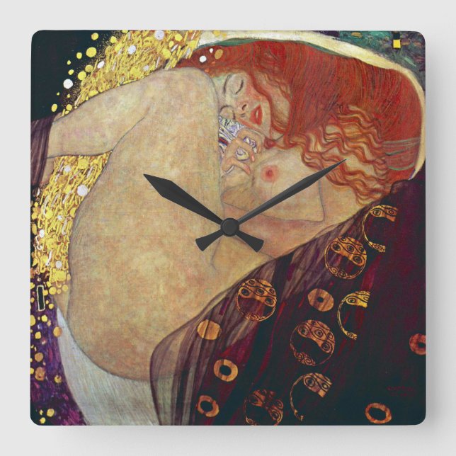 Horloge Carrée Gustav Klimt, "Danae" (Recto)