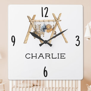 Horloge Carrée Gymnase pour animaux jouets vintage 27,31 cm pour
