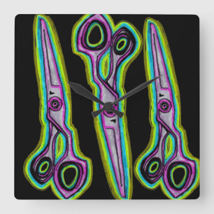 Horloge Carrée Hair Salon Clock