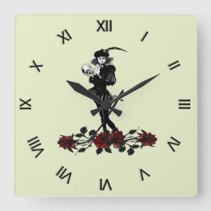 Horloge Carrée Hamlet Le Barde Vert