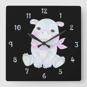 Horloge Carrée Hancy L'Horloge Mur Hippo
