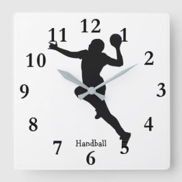 Horloge Carrée Handball Player