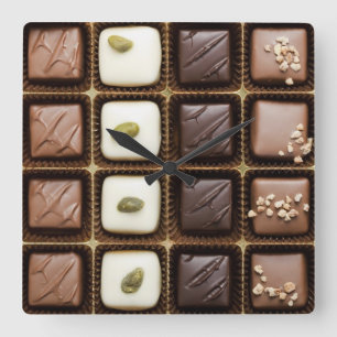 Horloge Carrée Handmade luxury chocolate in a box