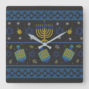 Horloge Carrée hanukkki