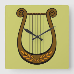Horloge Carrée Harpe Irlandaise